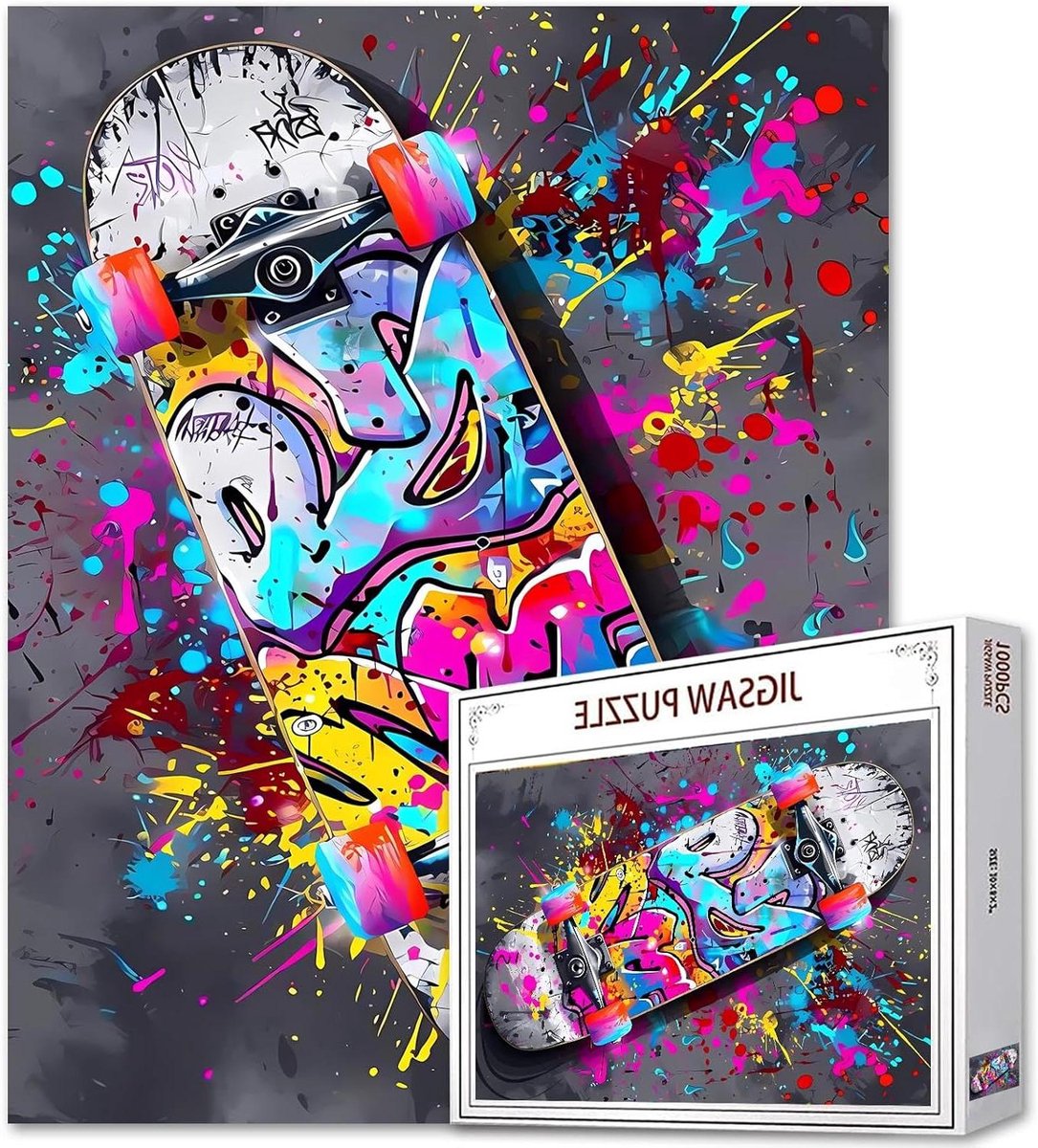 Graffiti Puzzel - Volwassen Puzzel - Ontspanning Thuis - 1000 Stukjes - 50 x 70 cm - Kleurrijk