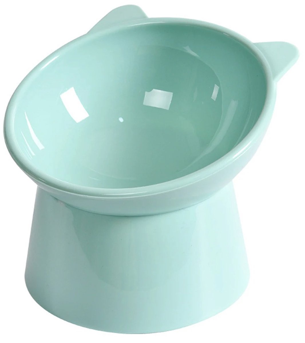 Voerbak kat - uJOY - Ergonomisch verhoogd ontwerp - Snorhaarvriendelijk - Gekantelde kom - Antislip basis - Eenvoudig te reinigen