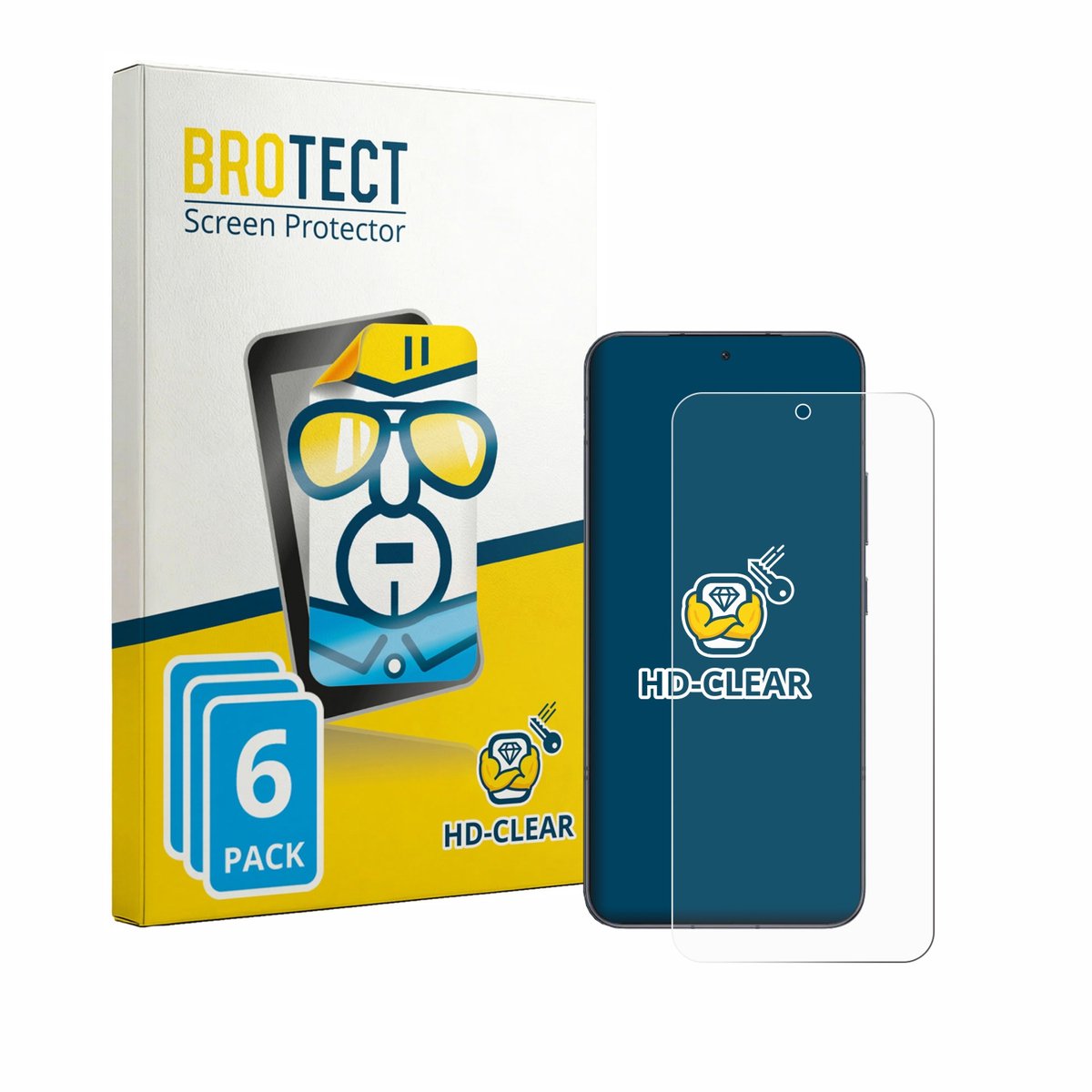 BROTECT - Screenprotector voor Honor Power 2 - Folie Beschermfolie transparant 6 Stuks