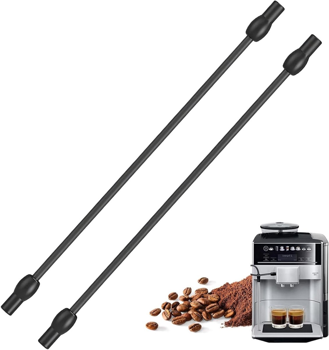 Set van 2 hoogwaardige melkslangen voor volautomatische koffiemachines, compatibel met EQ6 en EQ7, ideaal voor koffie en cappuccino