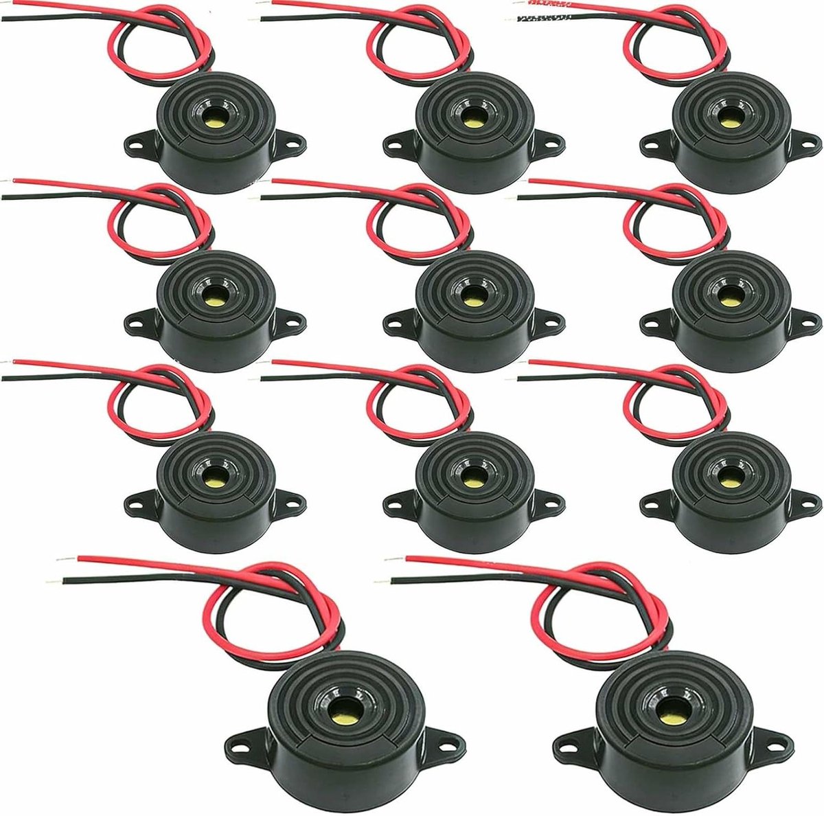 Actieve Piezo Zoemer - Elektrische Alarm - Waarschuwing Geluid - Luid 87dB Geluid - 3-24V - Zwart
