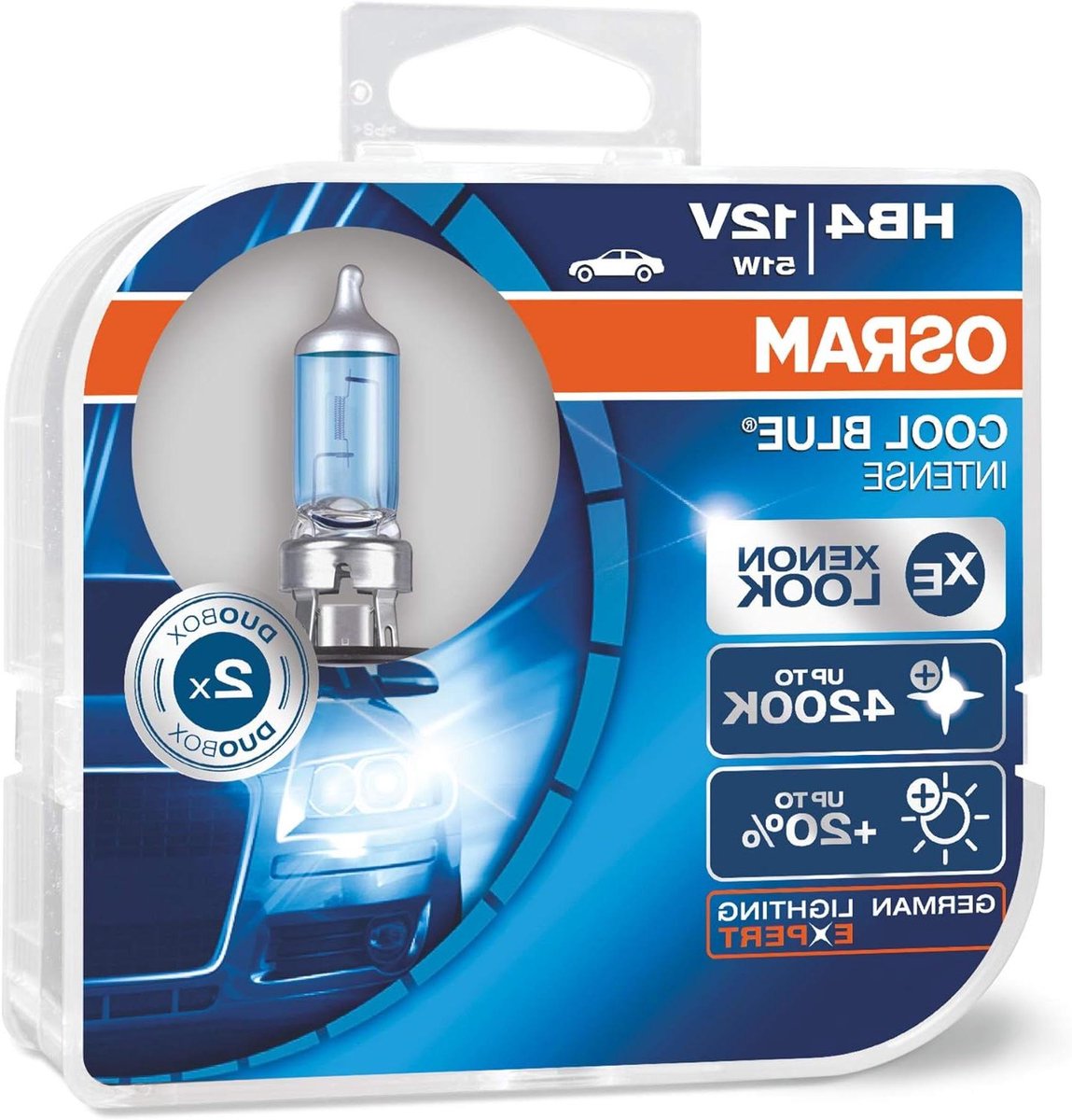 Koplamp Lampen - Halogeen Lampen - Betere Zichtbaarheid - Tot 20% Meer Licht - 12V 51W - Blauw Wit