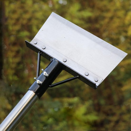 Tuin reinigingsschep - Platte schep schraper - Opritten schoonmaken - Verstelbare handgreep - 120 cm - Zilver — afbeelding 5