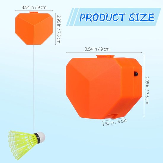 Badmintontrainer Set - Automatische Shuttle - Zelf Training - Afstandsbediening - 9 cm - Diverse Kleuren — afbeelding 4