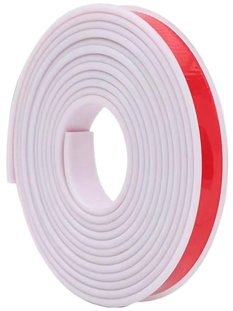 Flexibele TPE Hoekbescherming, Zelfklevende Meubelrand Tape, U-Vorm, 16 mm x 5 m, Perfect voor Kastranden, Werkbladen en Einde Frames, Wit