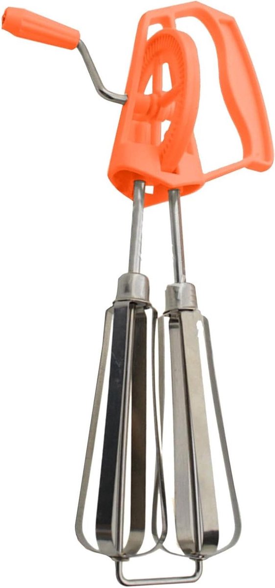 Handslingermixer - Eierklopper - Beslag Mixen - Roestvrijstaal - 25 cm - Oranje