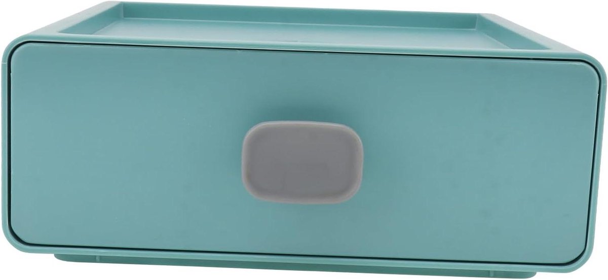 Make-up Opberger - Cosmetica Organizer - Bureau Organiseren - Roterend en Stofdicht - 21x20x8 cm - Groen