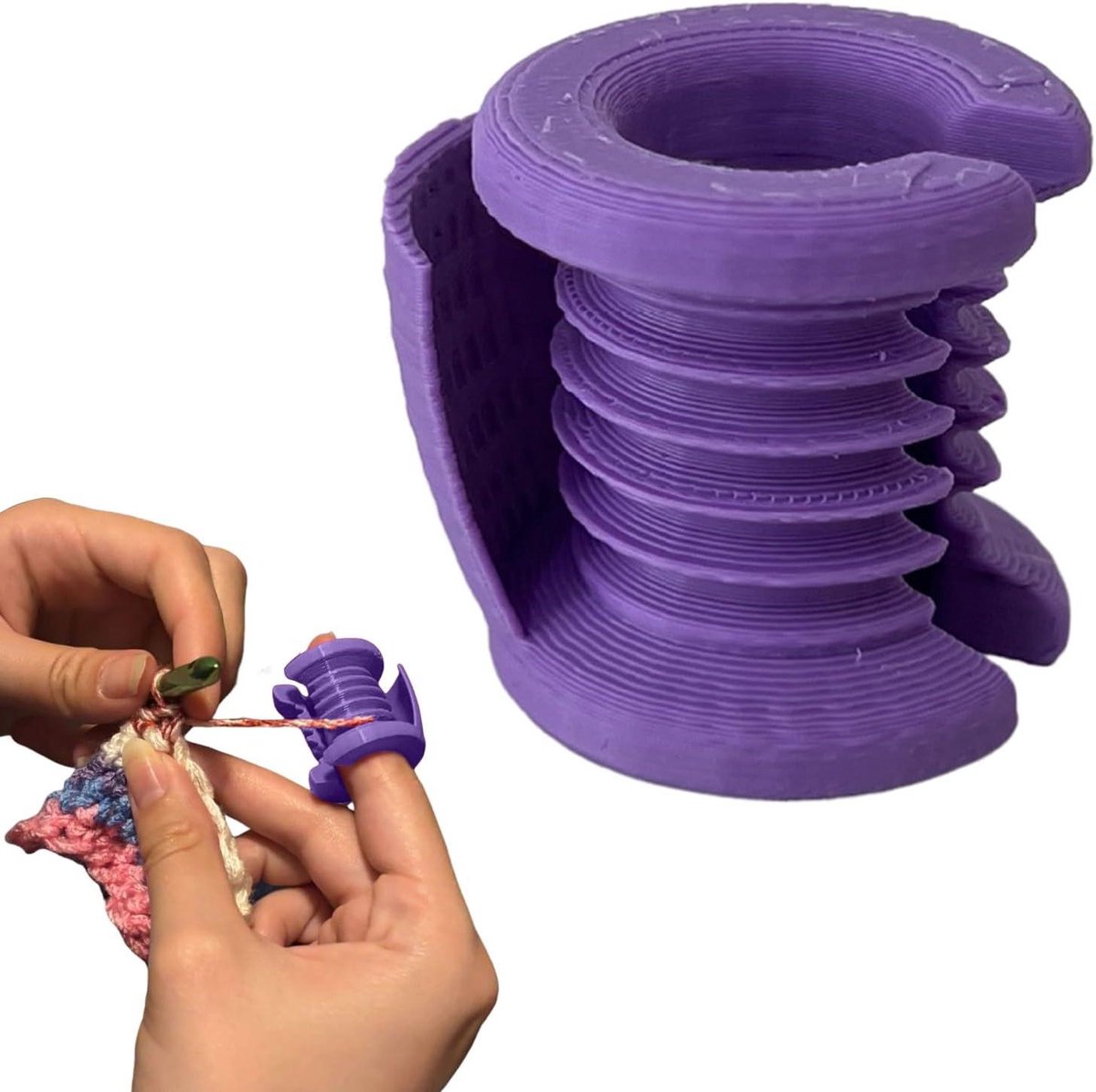 Garen Gids Ring - Vingerhoed Tool - Haken en Breien - Handig Ontwerp - 3.5 x 3 x 3.1 cm