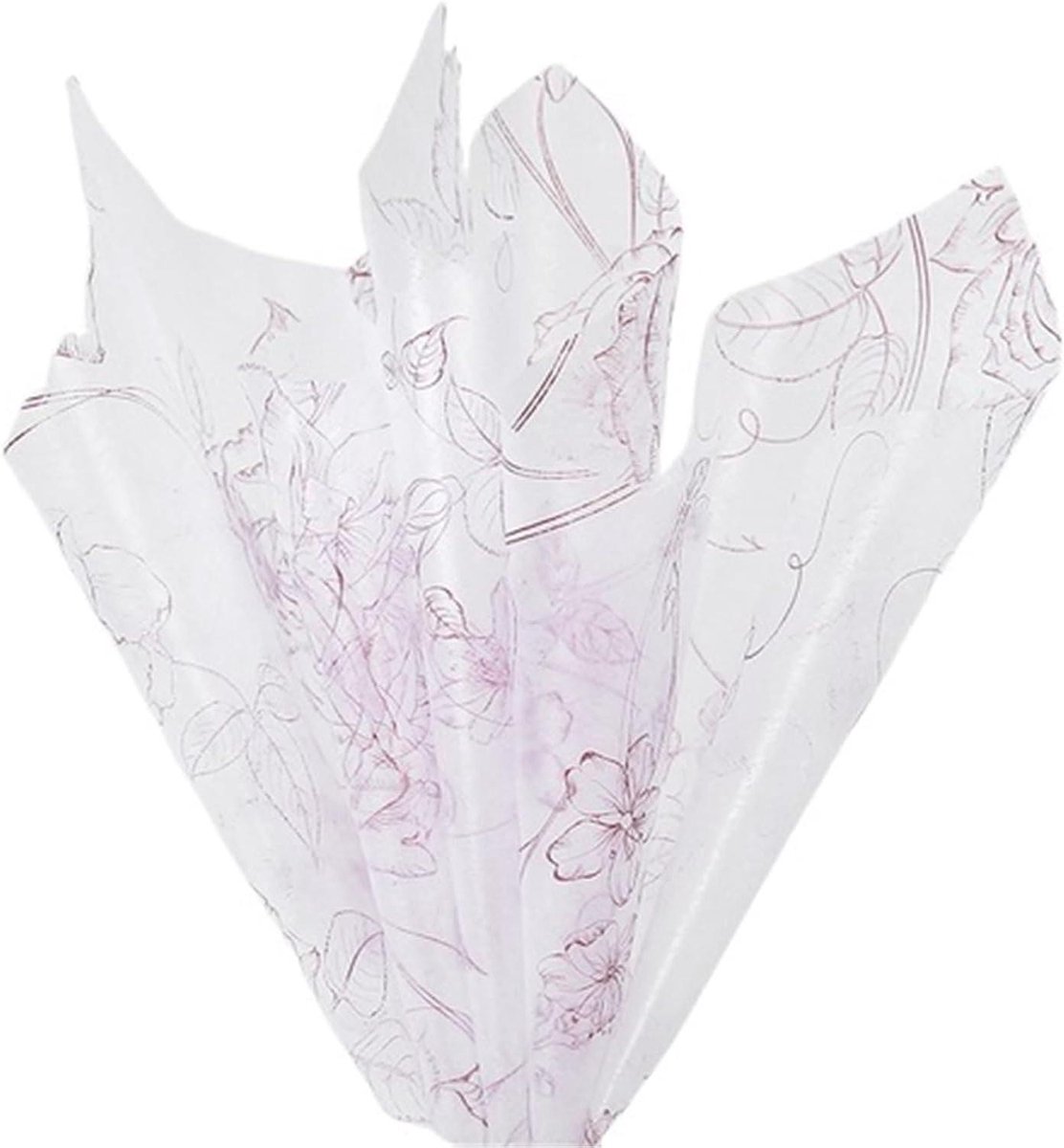 Bloemen Inpakpapier - Cadeau Vellen - Cadeaus Versieren - Dubbelzijdig Print - 20 Stuks 60x60cm - Veelkleurig