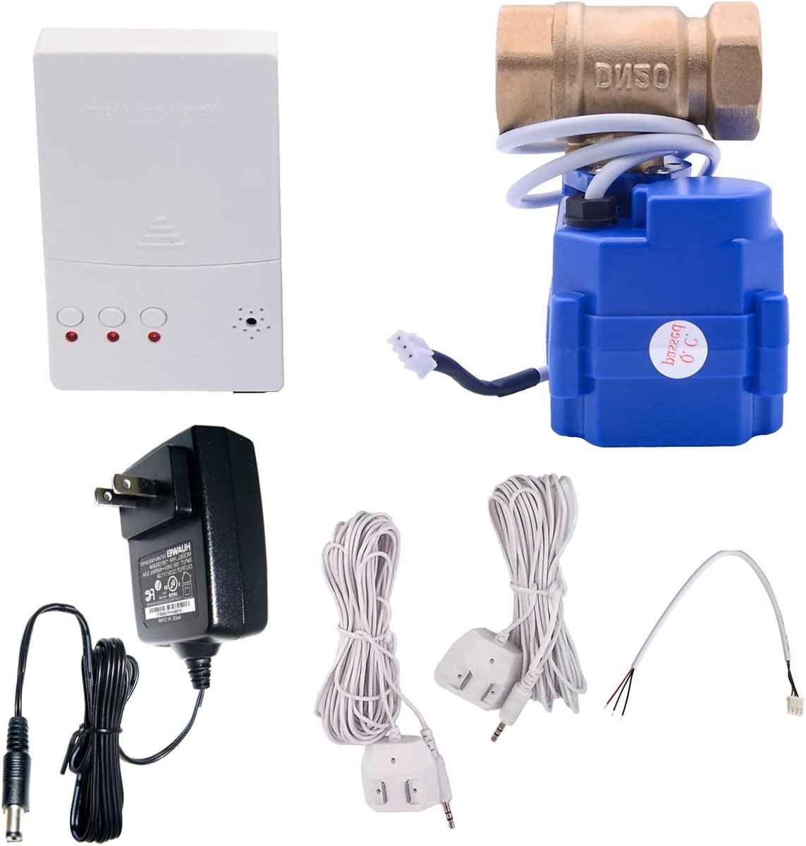 Waterlekdetector Afsluitventiel - Overstromingspreventie Systeem - Huis Beveiligen - Automatische Waterstop - 3/4 NPT - Blauw