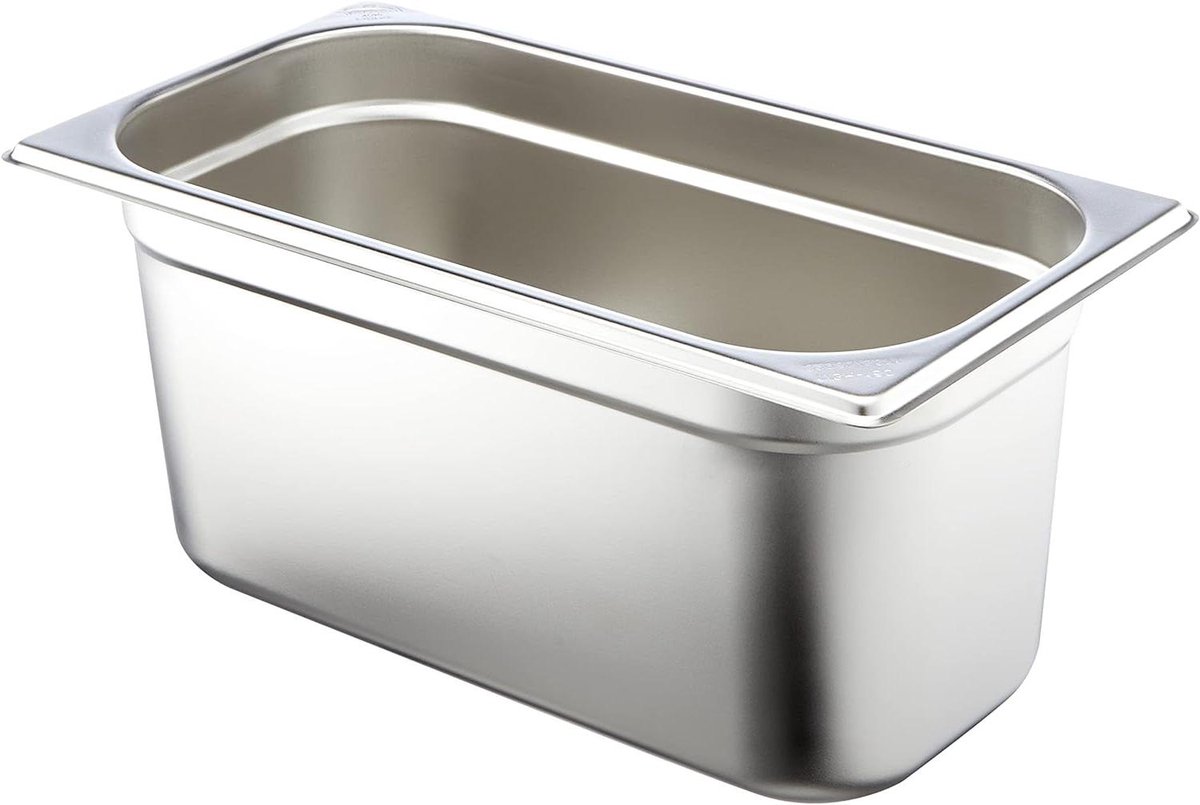 RVS Bak - Container Bak - Keuken Organisatie - Premium Kwaliteit - 176x325x150 mm - Zilver