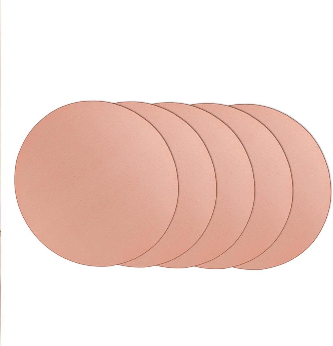 Koperen Platen - Koperen Schijven - Doe-het-zelf Projecten - Hoge Geleidbaarheid - 100mm Diameter 5 Stuks - Bruin