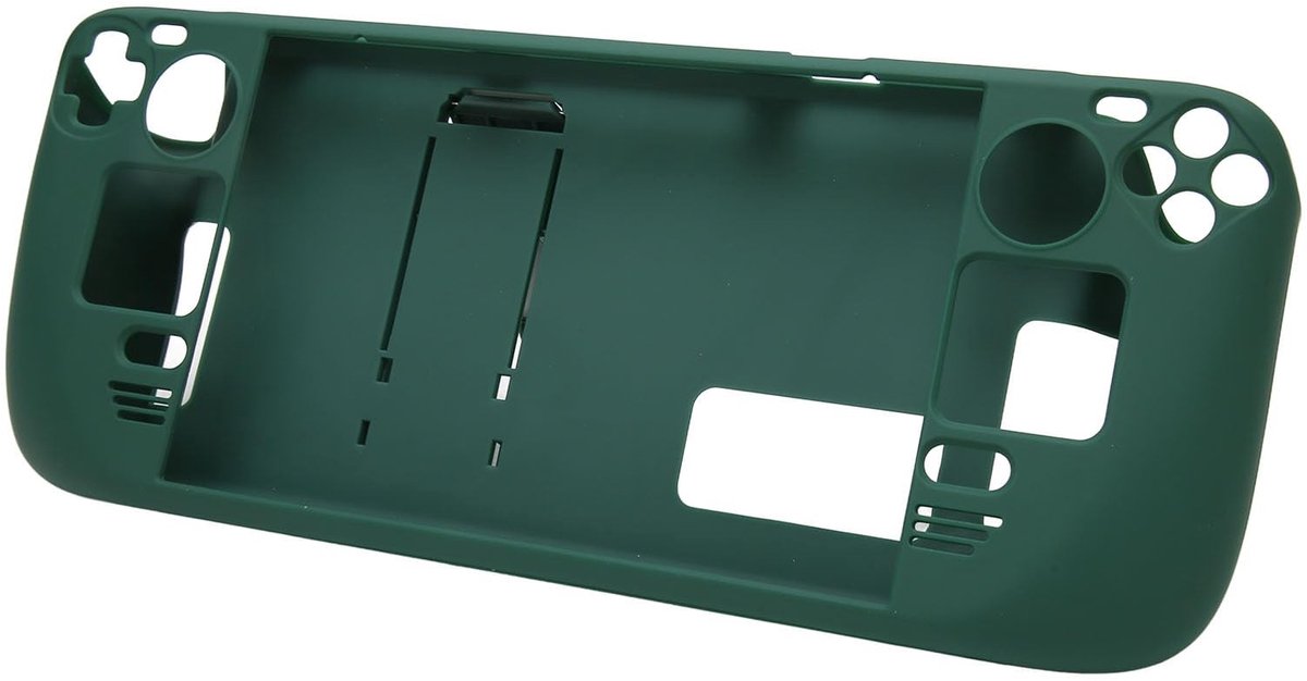 aladdien - Standaardkoffer voor Stoomdek - Beschermhoes - Ergonomisch - Groen - Schokbestendig - Antislip - Geschikt voor Steam Deck - Model Zunates...