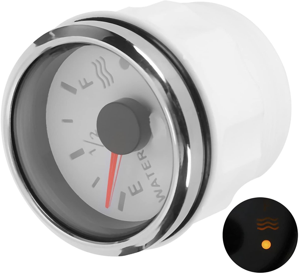 aladdien - Watertankmeter - Waterniveaumeters - Slim Alarm voor Boot en Camper - Wit - 0-190ohm Sensor - Geschikt voor Jachten en Campers