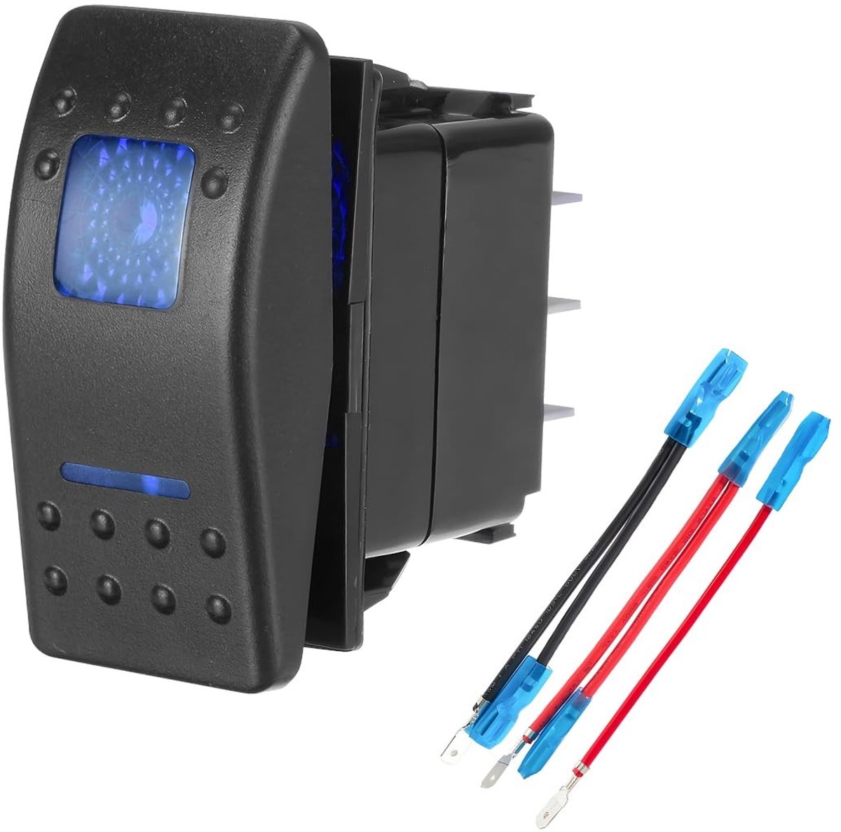 ONF3 - Marine tuimelschakelaar - Waterdicht - LED-verlichting - Rood - Aan/uit schakelaar - Geschikt voor schip, boot, auto, caravan, jacht, vra...