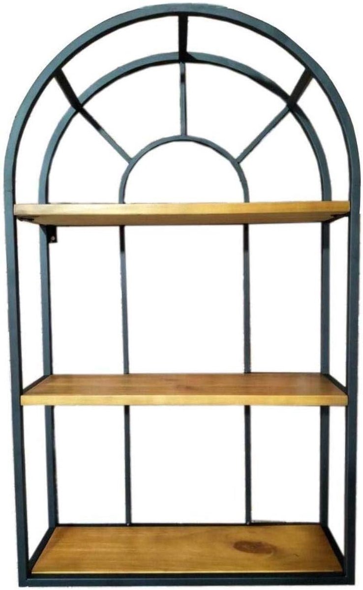 Wand wijnrek industrieel vintage stijl hout en metaal – 60x20x100 cm / 35x20x75 cm – muurmontage wijnflessenhouder en decoratief wandrek voor keuken, woonkamer, bar en slaapkamer – HomebyNicole