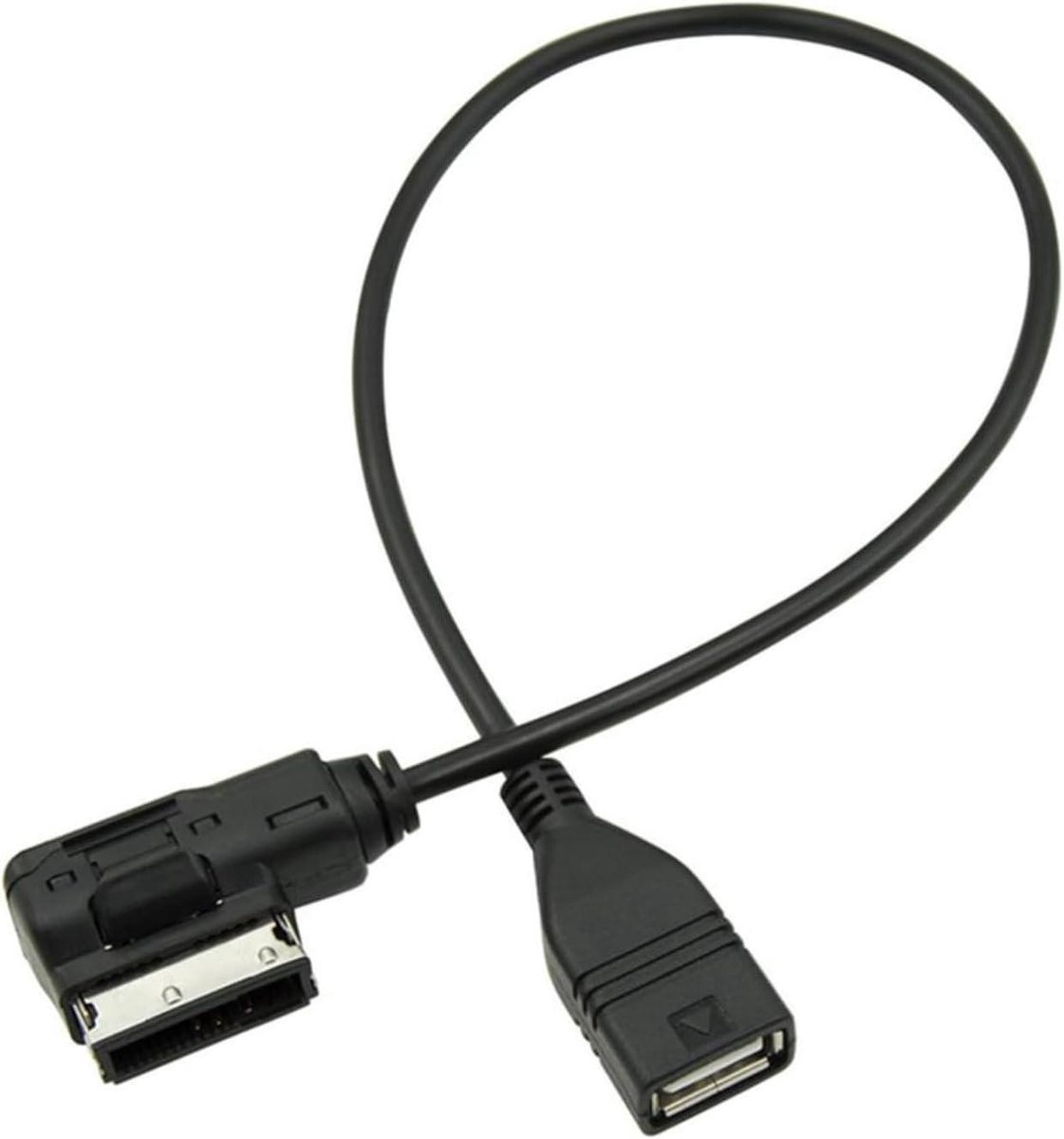 Aux MP3 Adapter - Muziek Interface Kabel - Auto Muziek Afspelen - Plug and Play - 27 cm - Zwart