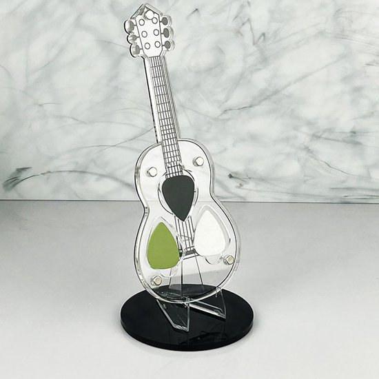 Gitaar Plectrum Houder - Plectrum Organizer - Plectrums Tonen - Helder Acryl Frame - 3 Plectrums Capaciteit - Transparant — afbeelding 4