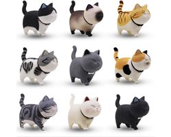 Set van 9 Mini Kat Figuren - Realistische Decoratie voor Thuis, Tafelornamenten en Cadeaus voor Kattenliefhebbers