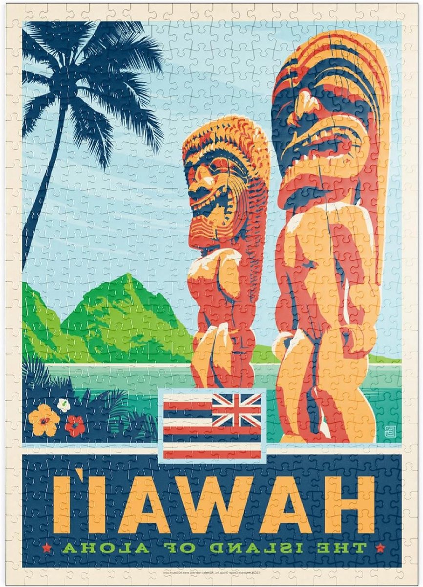 Legpuzzel Hawaï - Puzzel 500 stukjes - Ontspanning thuis - Hoge resolutie print - 48 x 34 cm - Multicolor