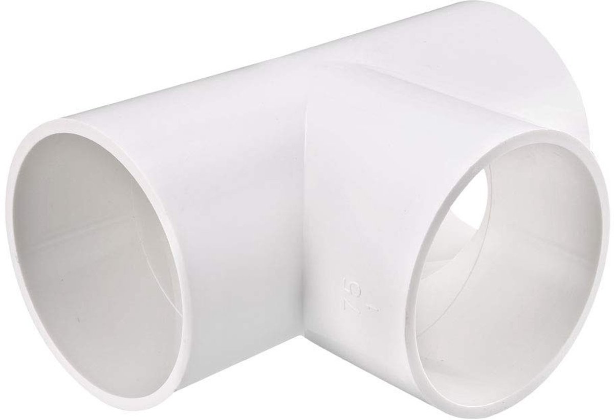 Allecto - PVC Aansluiting 20 mm - T-slang Koppeling - UV-bestendig - 75 mm - Duurzaam en Impactbestendig - Perfect voor Tuin en Waterleidingen