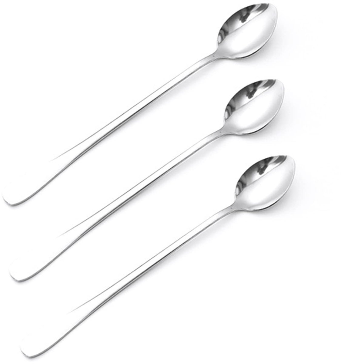 VT Goods - Lepel met Lange Steel - Roestvrijstalen Koffielepel - Handig voor Feesten - 3-delige Set - Keukenaccessoire - Praktisch voor Dagelijks Ge...