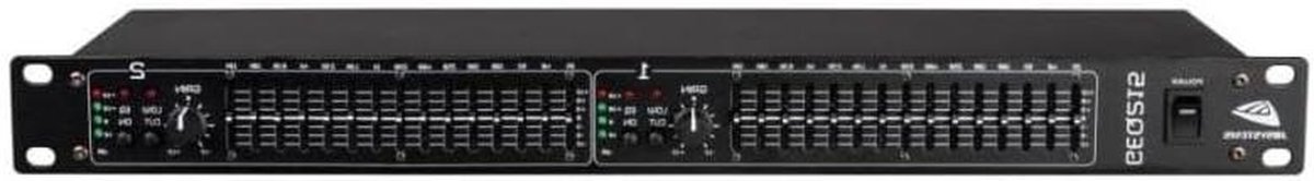 Stereo Equalizer - Audio Controller - Geluidsaanpassing - Dubbele 15-bands - 2x - Zwart