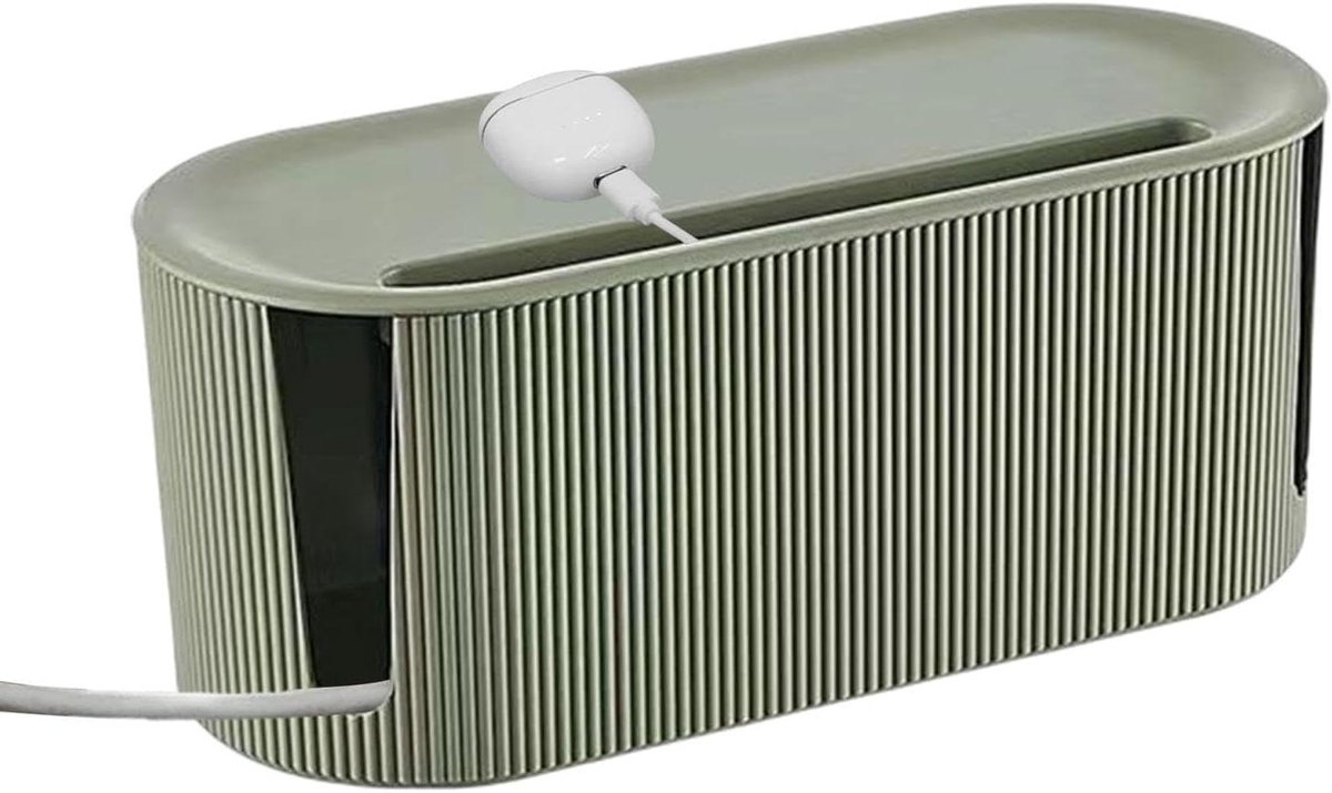 Kabel Opbergdoos - Draad Organizer - Bureau Opruimen - Grote Capaciteit - 31 cm Lengte - Groen