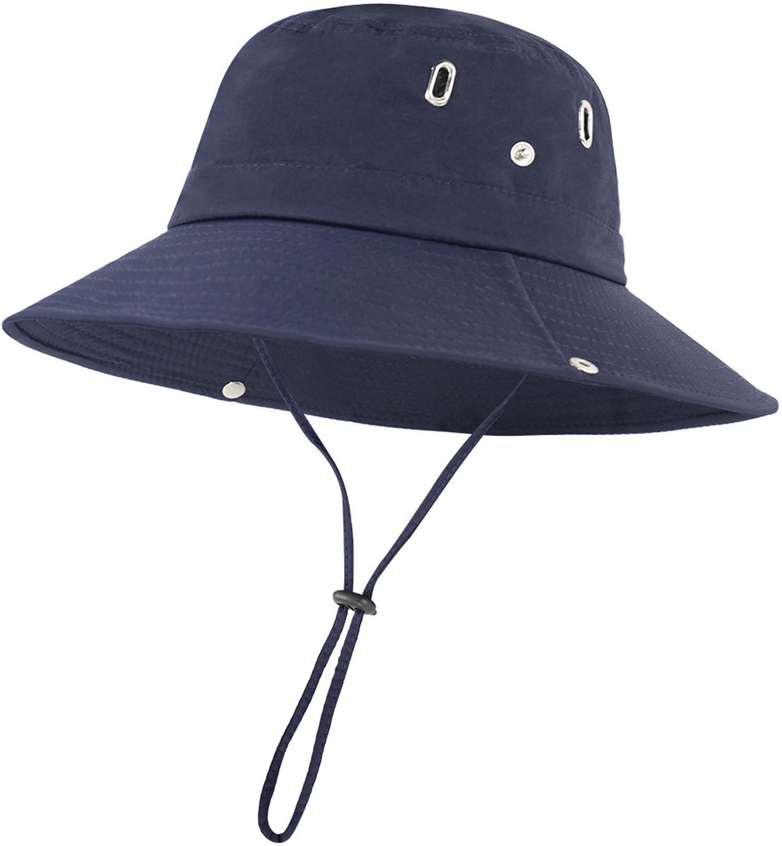 VHV - Hoed - Zonnehoed - Vissershoedje - Bucket hat - Zonnehoed dames - Oversized vissershoed - Met brede rand - Voor mannen en vrouwen - Grote waterdichte safarihoed - Marineblauw