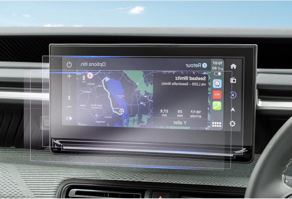 Navigatiefilm voor 10.25 inch scherm van Citroën C3 e-C3 en C3 Aircross 2025-2026, 2-pack bescherming tegen krassen en vingerafdrukken