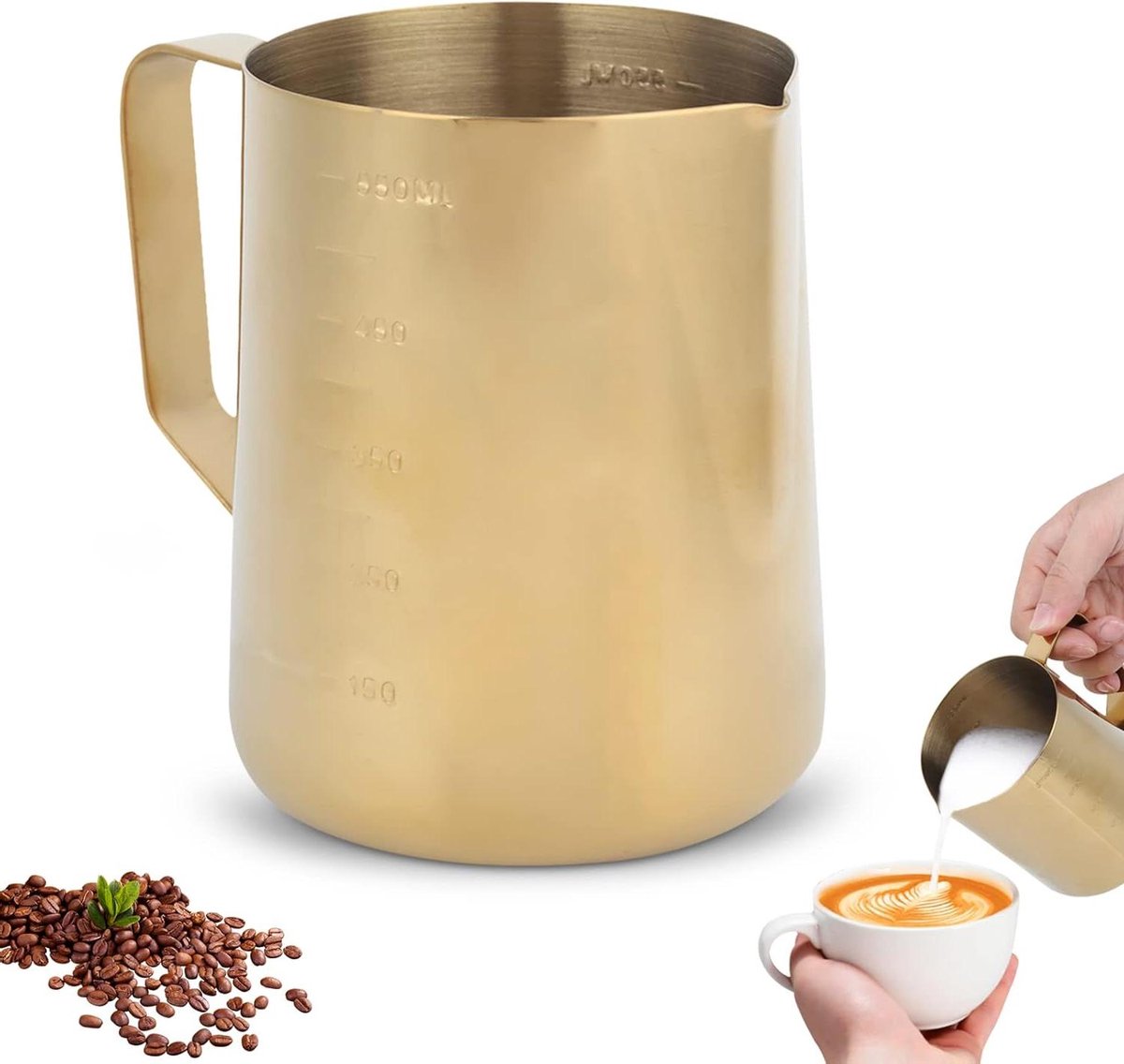 Melkschuimkan van roestvrij staal voor Latte Art (600 ml)