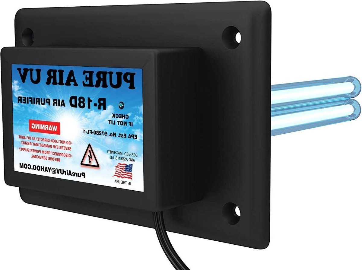 Luchtreiniger - Luchtzuiveraar UV - Luchtzuivering Binnen - Dubbele UV-C Lamp - Voor Ventilatiesysteem - Zilver