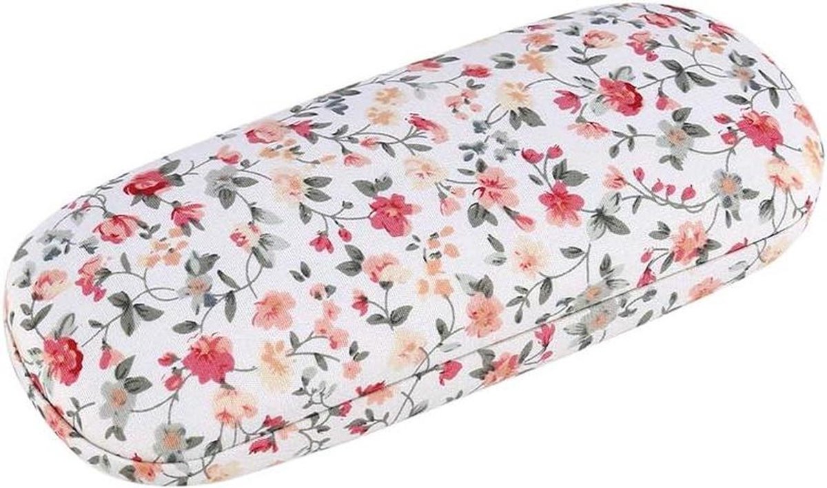 Harde Brillenkoker met Bloemendessin | Beschermende Brilletas voor Zonnebril & Leesbril