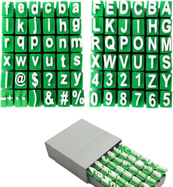 Oneay 2-delige letterstempelset, letterstempelsjablonen van klei, letterstempelsjablonen van keramiek, letterstempelset van klei en keramiek (A-Z & A-Z)