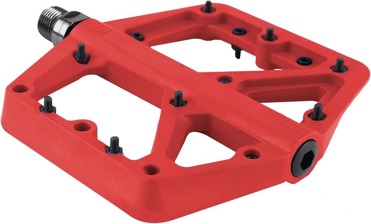 Fiets Pedaal - MTB Pedaal BMX - Veilige Grip - 16 Anti-slip Nagels - 13 mm Dun - Rood