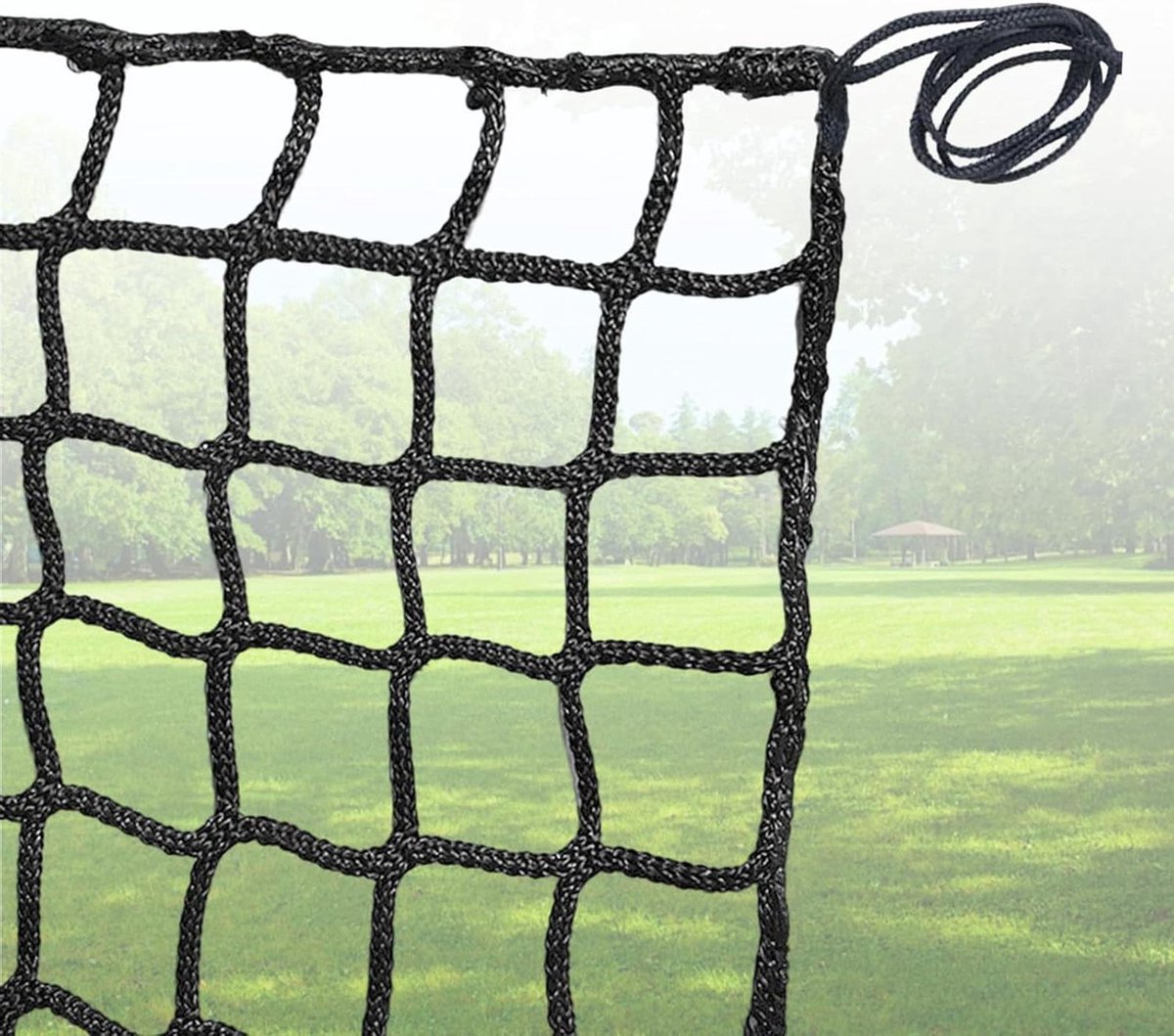 Veiligheidsnet Kinderen - Beschermingsnet Huisdieren - Valbeveiliging Creëren - Knooploos Polyester - 15 x 4 Meter - Zwart