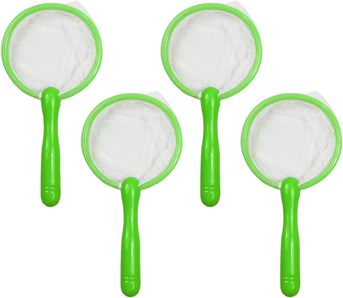 Mini plastic insectennetje/visnetje speelgoed (4 stuks, kinderformaat)