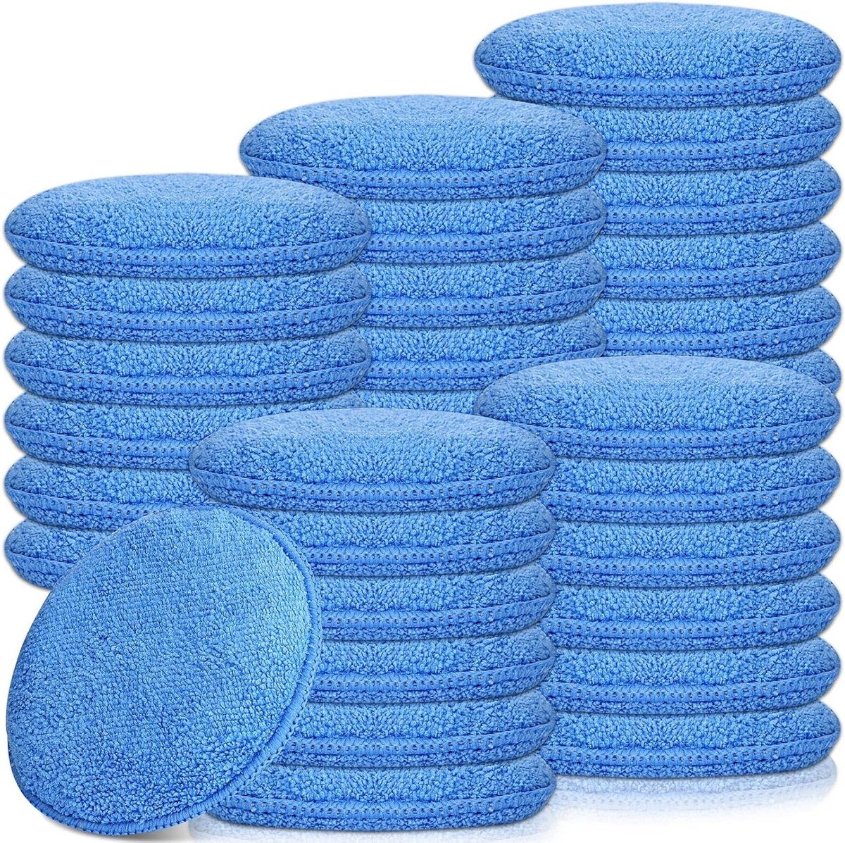 Microfiber Applicator Pads - Wax Applicator - Auto Waxen - Zacht en Krasvrij - 50 stuks - Blauw