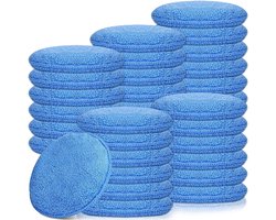 Microfiber Applicator Pads - Wax Applicator - Auto Waxen - Zacht en Krasvrij - 50 stuks - Blauw