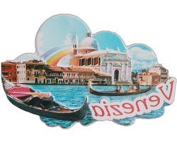 Koelkast Magneet - Keuken Decoratie Sticker - Reizen Souvenir - Handgemaakt Polyresin - 9x5.5cm - Venetië Italië