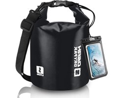 OSAH DRYPAK Waterproof Bag 5L/10L/20L/30L/40L Dry Bag with Shoulder Strap and Waterproof Phone Case for Outdoor, Kayaking, Rafting, Boating, Camping, Black, 5 l, dry bag