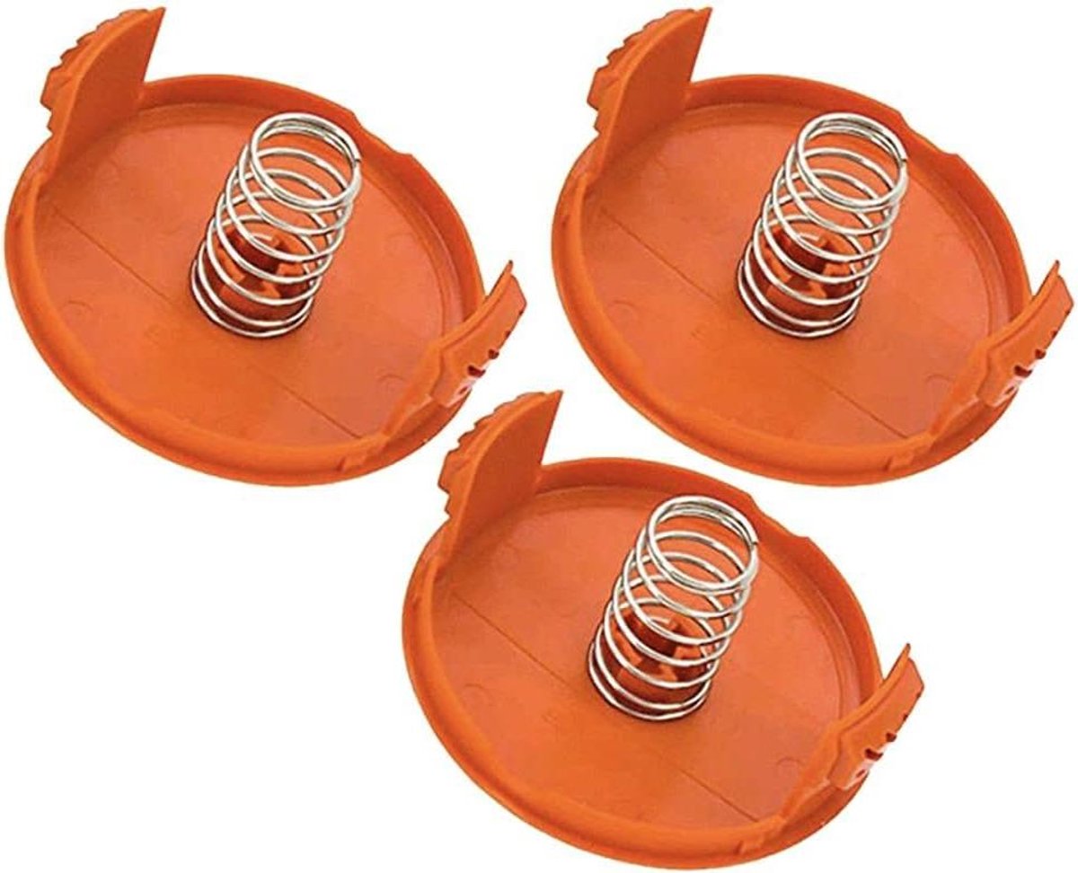 Spoel Covers - Trimmer Covers - Gras Trimmer Onderhoud - Vervangende Spoeldop - 6 Stuks - Zwart