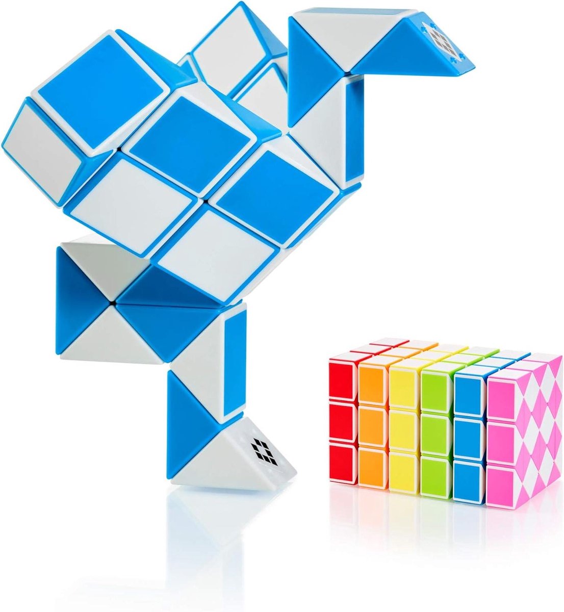 Magische Slang Puzzel - Draaiende Blokken - Creatief Denken - 36 Verstelbare Blokken - 620 x 24 x 17 mm