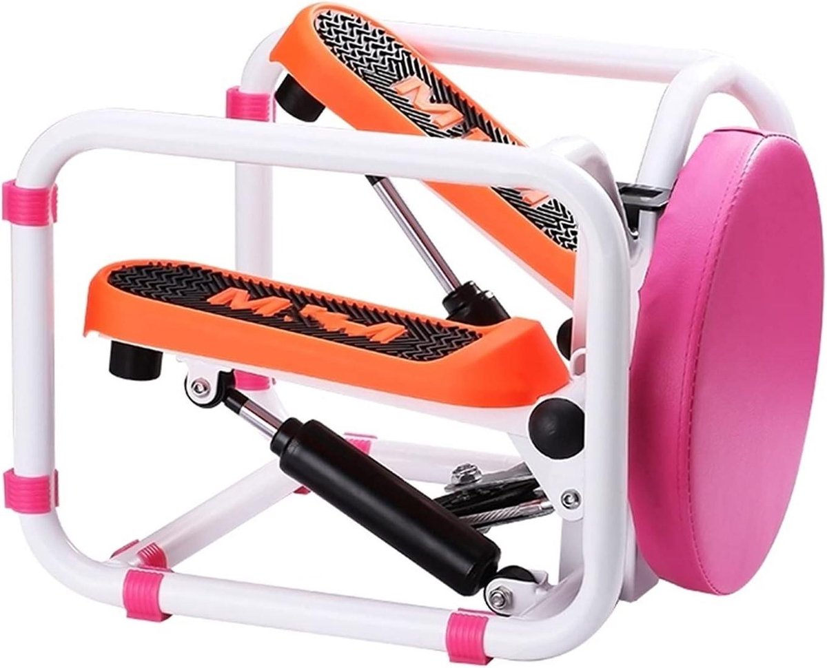 Multifunctionele Stepper - Fitness Pedaal - Thuis Trainen - Stille Werking Hydraulisch - 150 kg draagkracht - Oranje