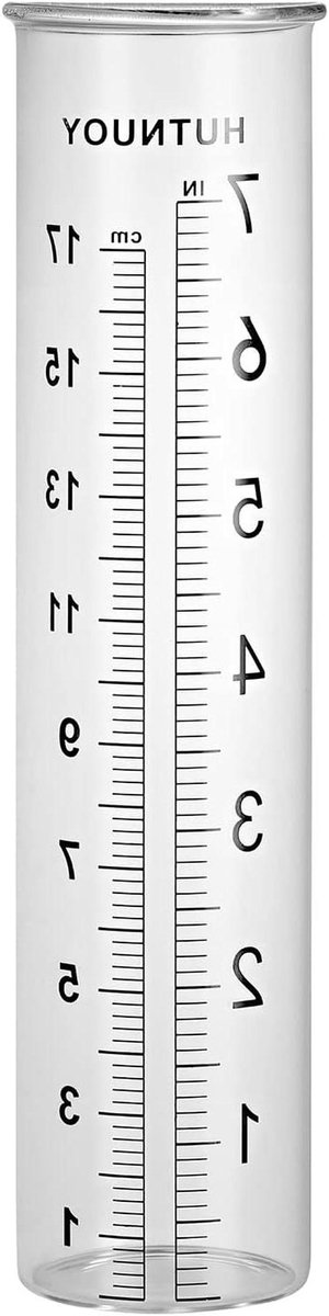 Regenmeter Glas - Regenmeterbuis Vervanging - Tuin Meten - Hitte en Koude Bestendig - 21 cm - Transparant