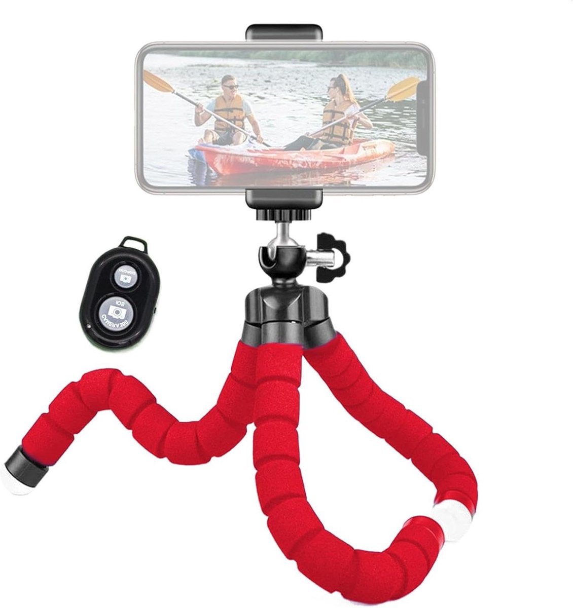 Flexibel telefoonstatief - Octopus statief Buigbaar statief - Vloggen en reizen - Wikkelbaar om objecten - Tot 75 cm breed