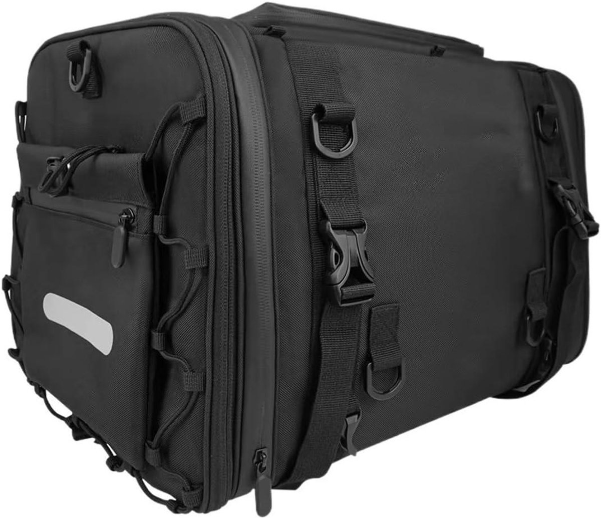 Motortas Zadeltas - Motorbagage Waterdicht - Motorrijden Opbergen - Slijtvast Krasbestendig - 40L-60L - Zwart