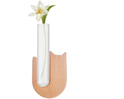 Bloemenhouder Auto - Ventilatie Clip Bloemenvaas - Auto Interieur Verfraaien - Houtlook Design - 5 x 2 x 10 cm