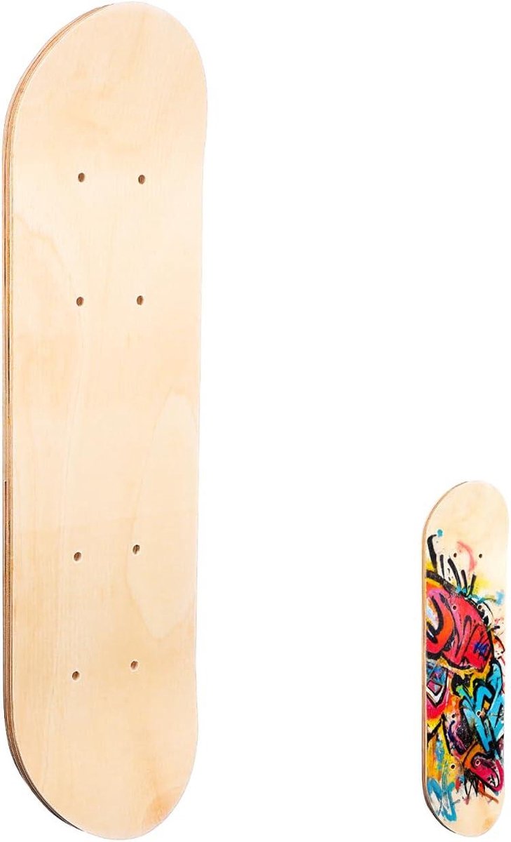 Skateboard Deck Blank Board DIY Schilderen 7-laags Esdoornhout 43 cm Natuurlijk Hout