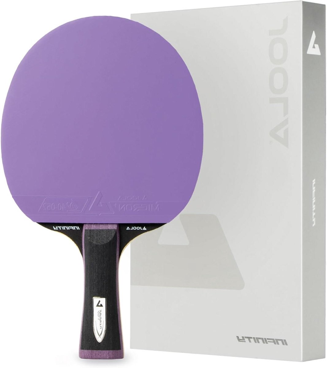 Tafeltennisracket - Sportbatje - Wedstrijd spelen - 3K Carbon Constructie - 4.25 inch - Paars Wit